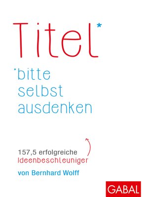 cover image of Titel bitte selbst ausdenken